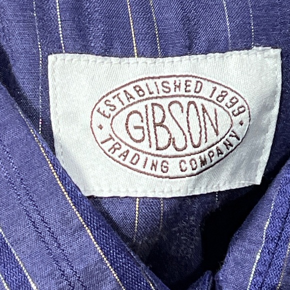 Western Pearl Snap Purple Striped Cowboy Rockabilly Rancher Button Down - Picture 3 of 7